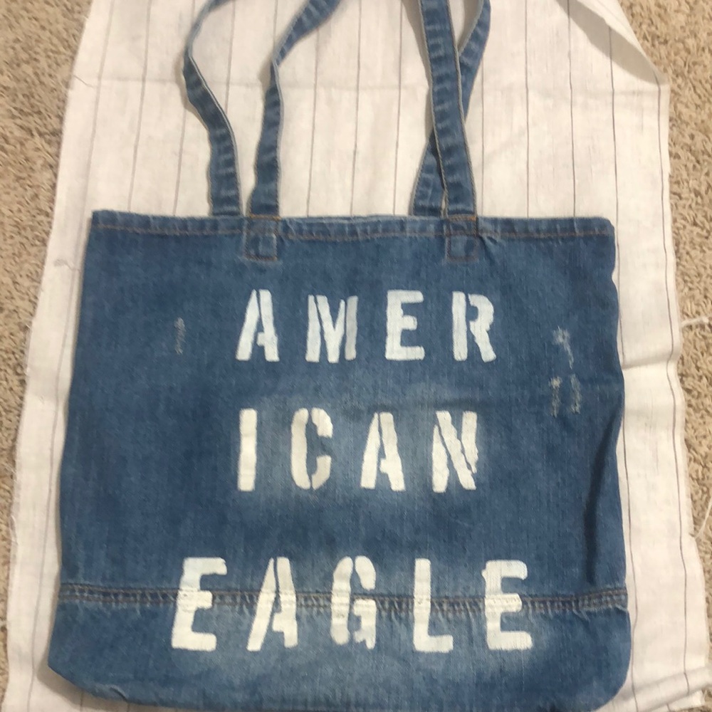 American Eagle tote bag denim